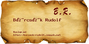 Börcsök Rudolf névjegykártya