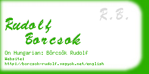 rudolf borcsok business card